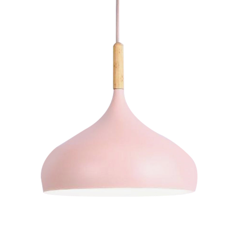 Aluminum Onion Pendant Lamp W/ 1 Light - Perfect For Meeting Rooms And Suspended Macaron Style