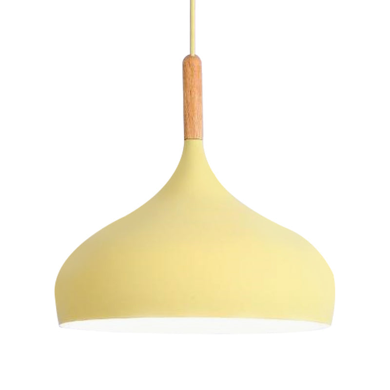 Aluminum Onion Pendant Lamp W/ 1 Light - Perfect For Meeting Rooms And Suspended Macaron Style