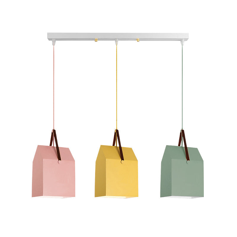 Undertint Bag Pendant Light - Macaron Loft Metal Hanging For Cafes