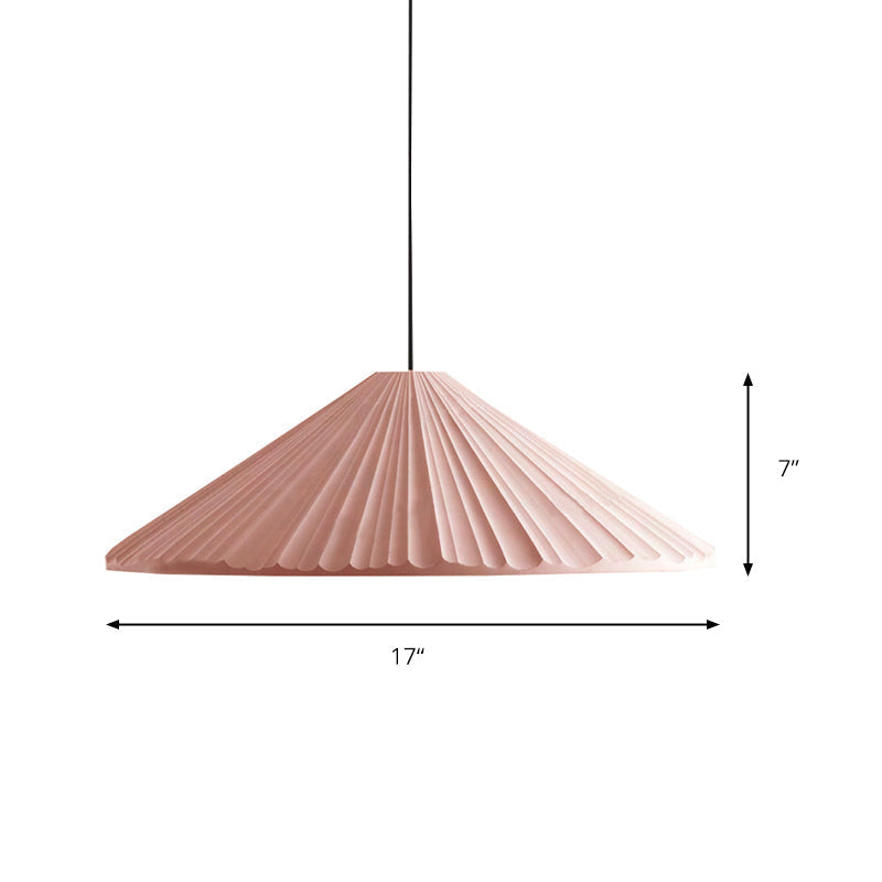 Nordic Style Cone Pendant Light - 1 Head Resin Hanging For Cafe Or Restaurant