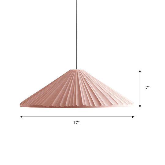 Nordic Style Cone Pendant Light - 1 Head Resin Hanging For Cafe Or Restaurant