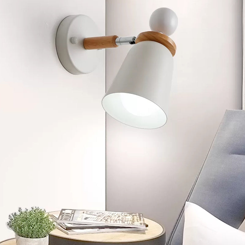 Macaron Loft Undertint Sconce Lamp - Baby Bedroom Bell Wall Light White