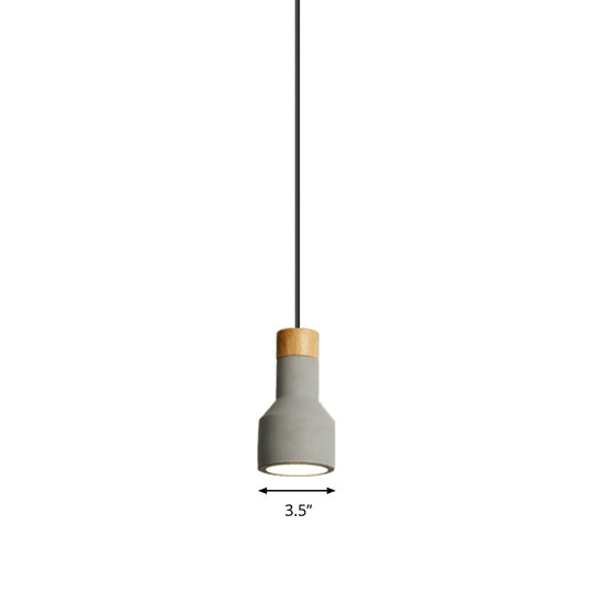 Nordic Ceiling Pendant Torch Shape Cement Light - Stylish One Hanging Fixture For Bedroom And Hotel