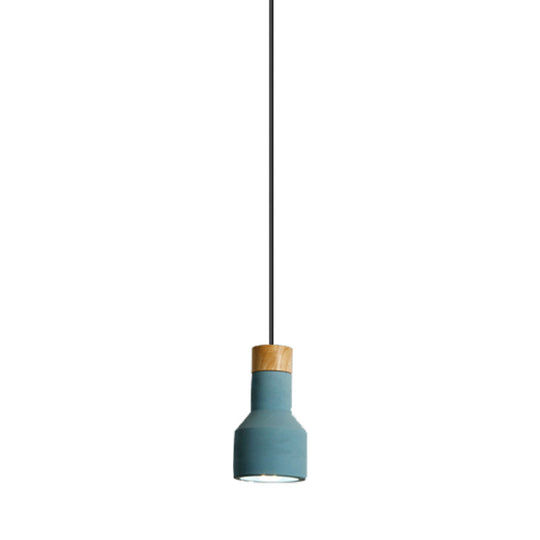 Nordic Ceiling Pendant Torch Shape Cement Light - Stylish One Hanging Fixture For Bedroom And Hotel