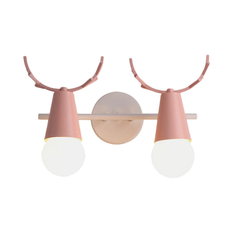 Antler Cone Wall Light: Contemporary Metal Sconce For Study Room