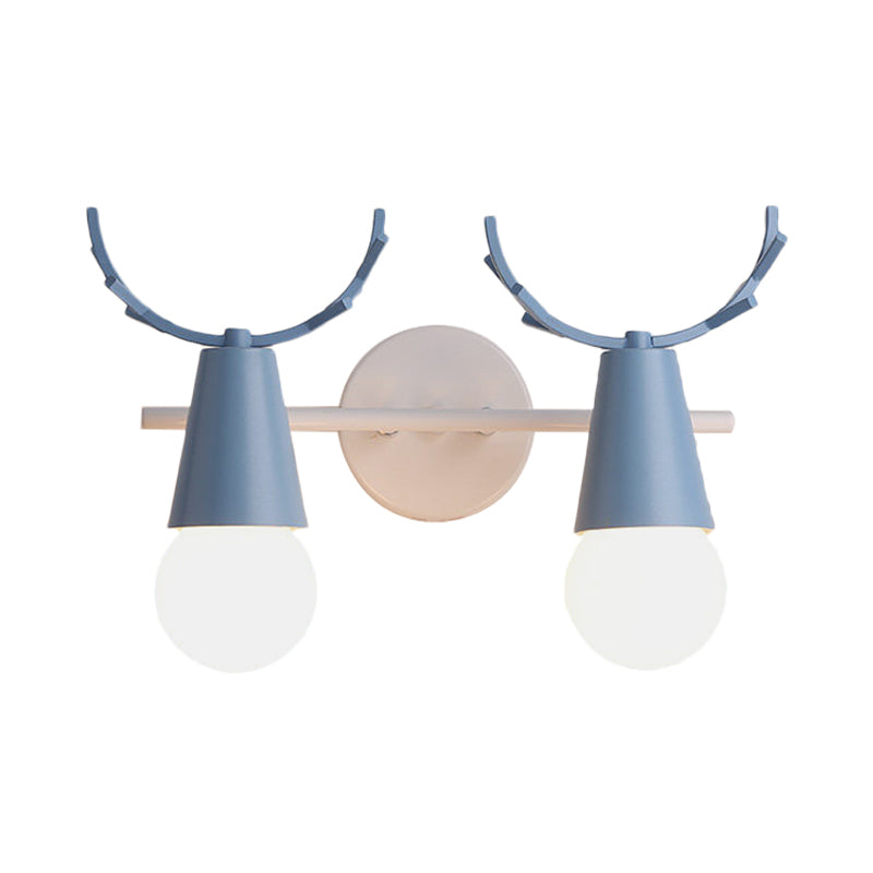 Antler Cone Wall Light: Contemporary Metal Sconce For Study Room