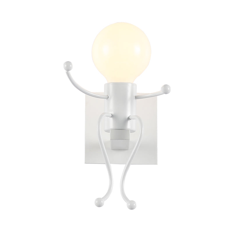 Robot-Shaped Kids White Wall Light - Perfect For Stairways And Foyers