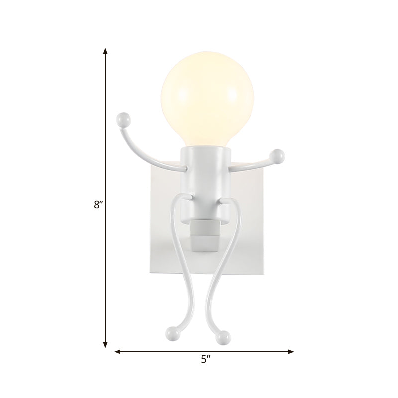 Robot-Shaped Kids White Wall Light - Perfect For Stairways And Foyers