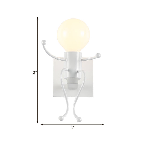 Robot-Shaped Kids White Wall Light - Perfect For Stairways And Foyers