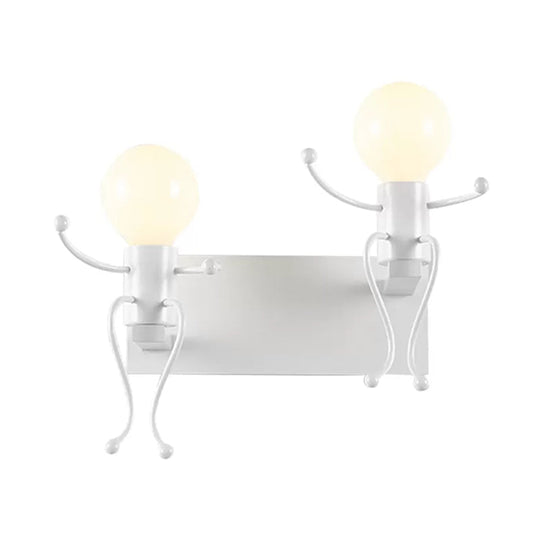 Robot-Shaped Kids White Wall Light - Perfect For Stairways And Foyers