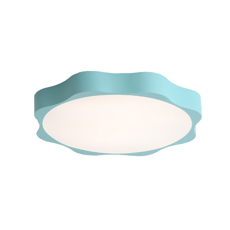 Modern Nordic Flush Mount Flower Baby Ceiling Light In Acrylic