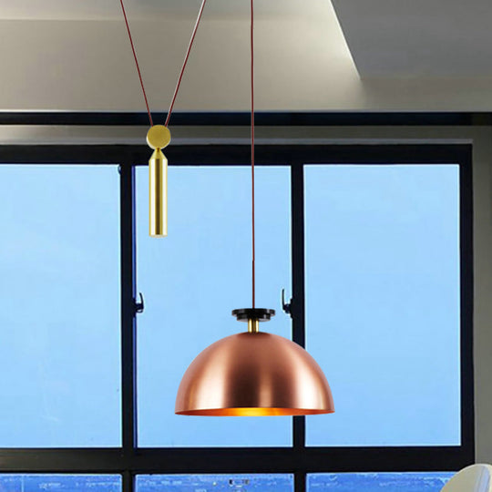 Pulley Pendant Lamp With Adjustable Height Modern Single Light Hanging Fixture For Kitchen Hallway