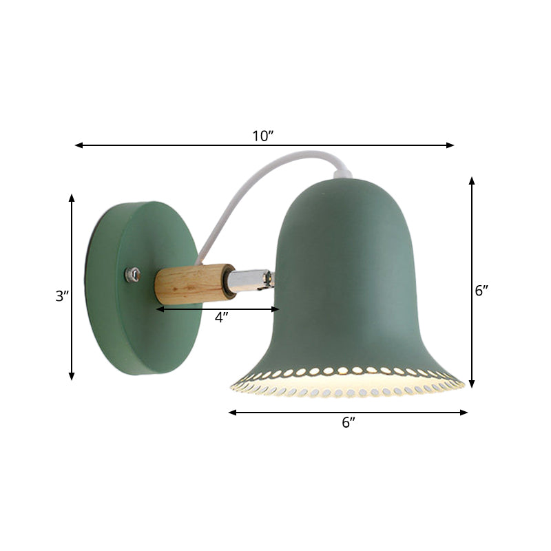 Rotatable Bell Sconce - Macaron Loft Wall Lamp For Childs Bedroom