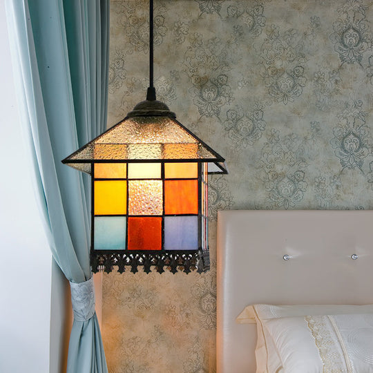 Tiffany Style Art Glass Pendant Light for Stylish Home Decor - Clear