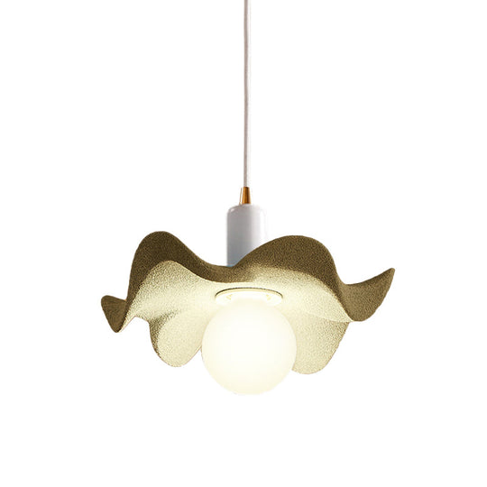 Macaron Style Floral Pendant Lamp: Single Light Kids Bedroom Suspension