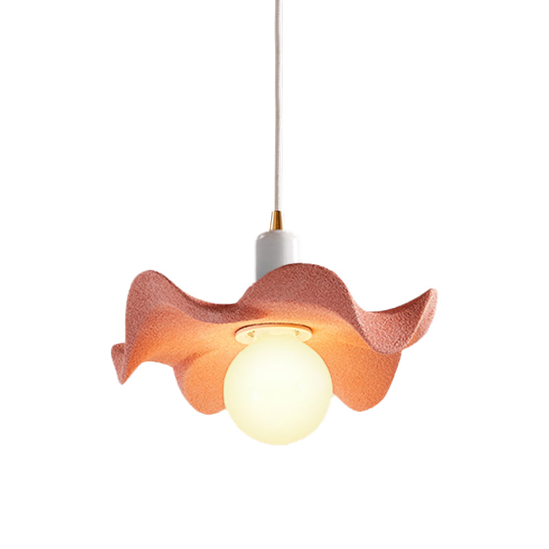 Macaron Style Floral Pendant Lamp: Single Light Kids Bedroom Suspension