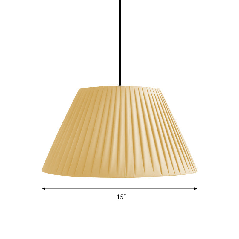 Nordic Tapered Shade Suspension Light With Fabric Bulb - Perfect For Restaurants