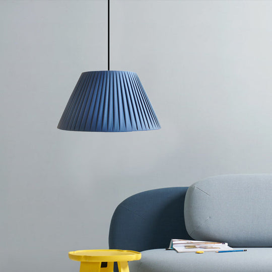 Nordic Tapered Shade Suspension Light With Fabric Bulb - Perfect For Restaurants