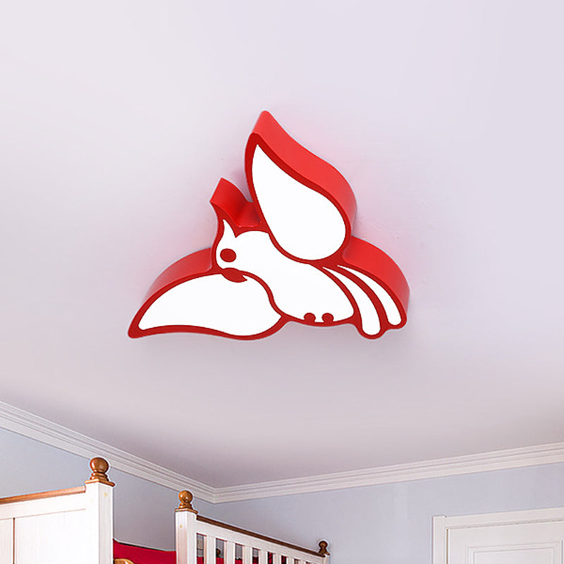 Colorful Acrylic Parrot Led Ceiling Light - Childrens Flush Mount