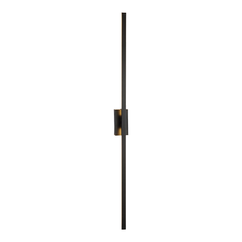 Minimalist Metal Led Wall Sconce Light In Black For Drawing Room