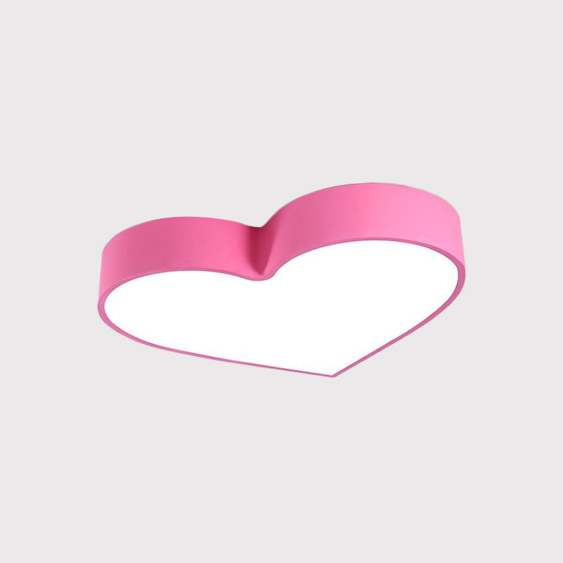 Loving Heart LED Flushmount Ceiling Light for Children - Red/Pink/Yellow Acrylic Fixture