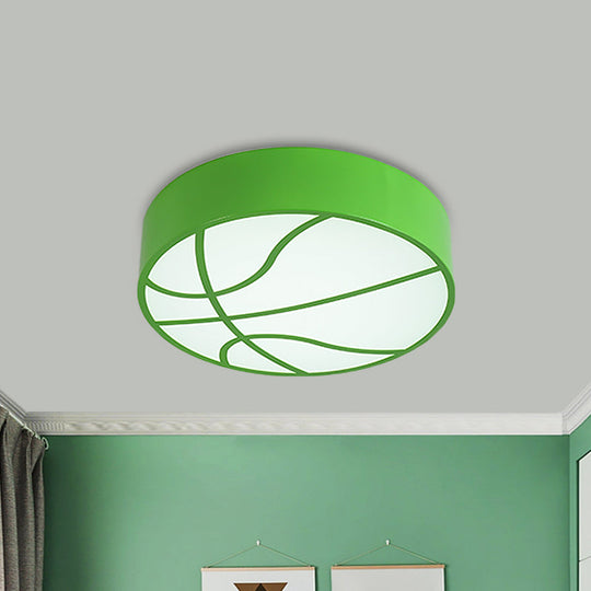 Multipurpose LED Basketball Ceiling Light for Kids - Red/Blue/Green Finish