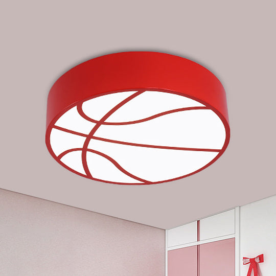 Multipurpose LED Basketball Ceiling Light for Kids - Red/Blue/Green Finish