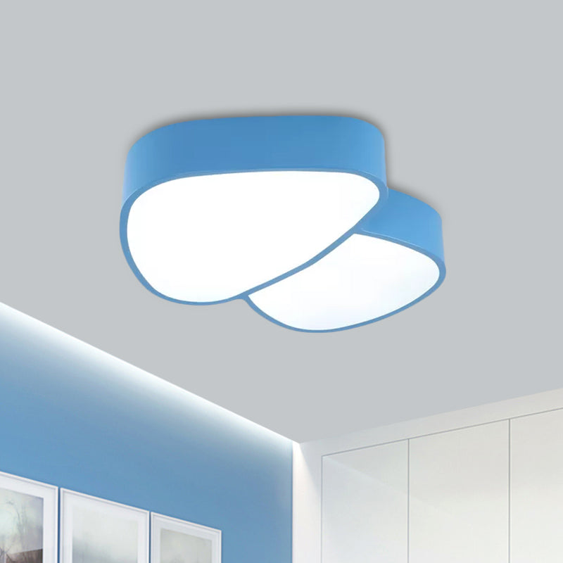 Mushroom LED Ceiling Lamp - Kids Acrylic Red/Yellow/Blue Flush Mount Light Fixture