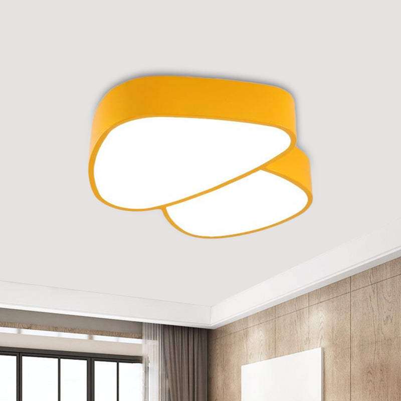 Mushroom LED Ceiling Lamp - Kids Acrylic Red/Yellow/Blue Flush Mount Light Fixture