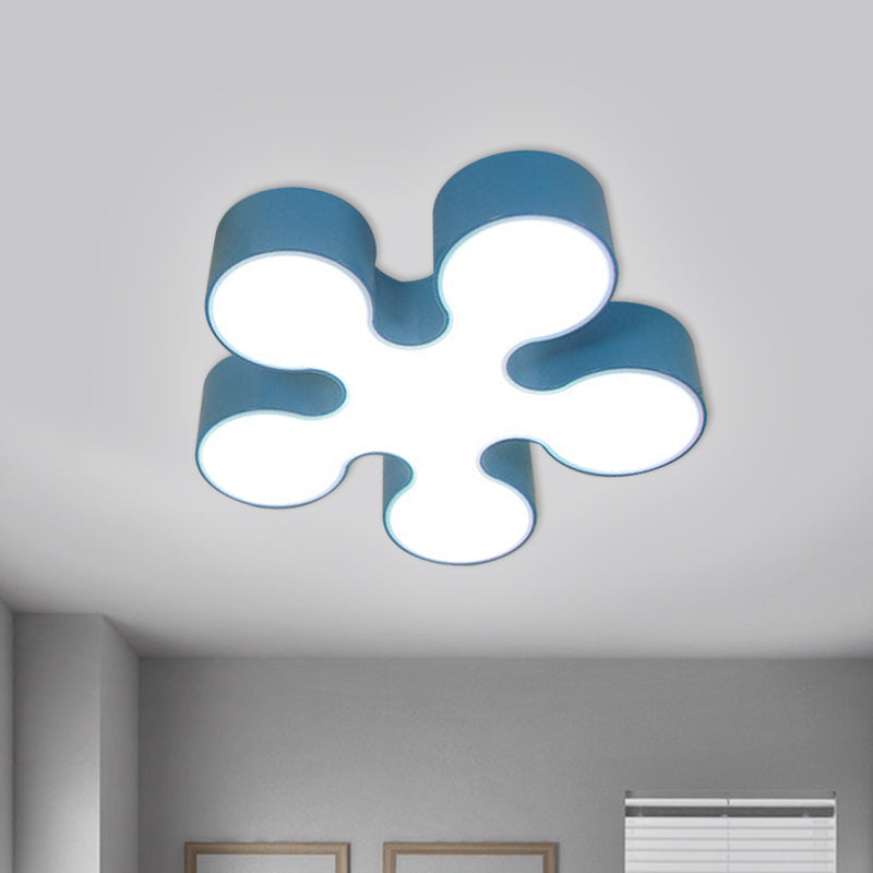 Children's LED Blossom Ceiling Light in Blue/Red/Yellow - Acrylic Flush Mount