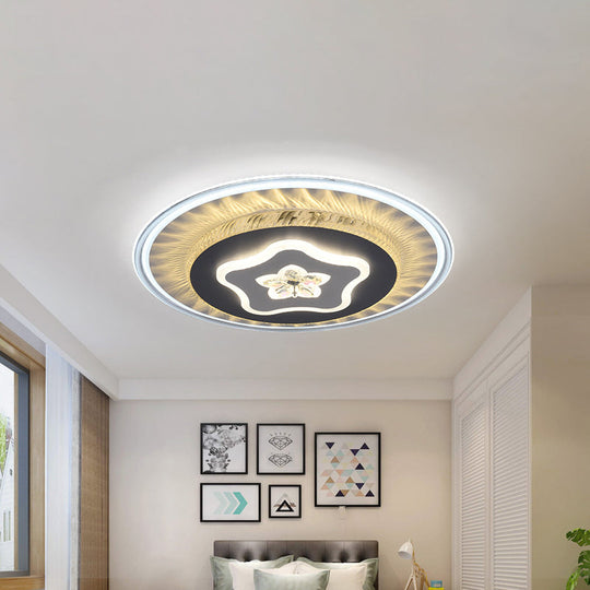 Modern LED Grey Star/Loving Heart Ceiling Lamp for Bedroom