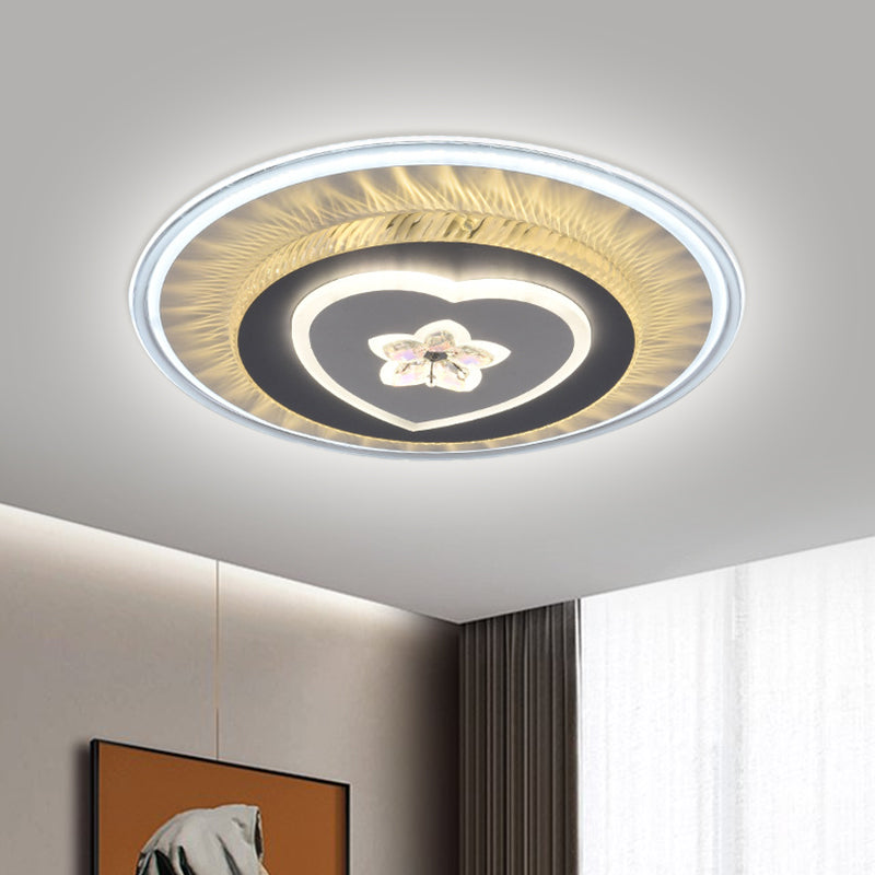 Modern LED Grey Star/Loving Heart Ceiling Lamp for Bedroom