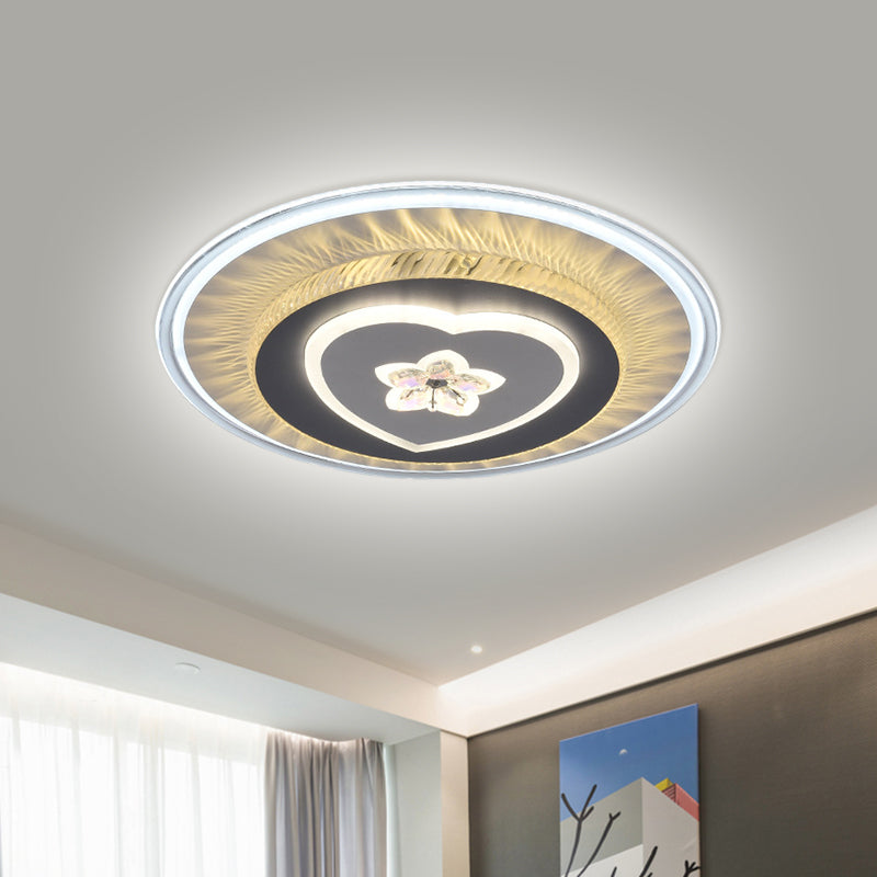 Modern LED Grey Star/Loving Heart Ceiling Lamp for Bedroom