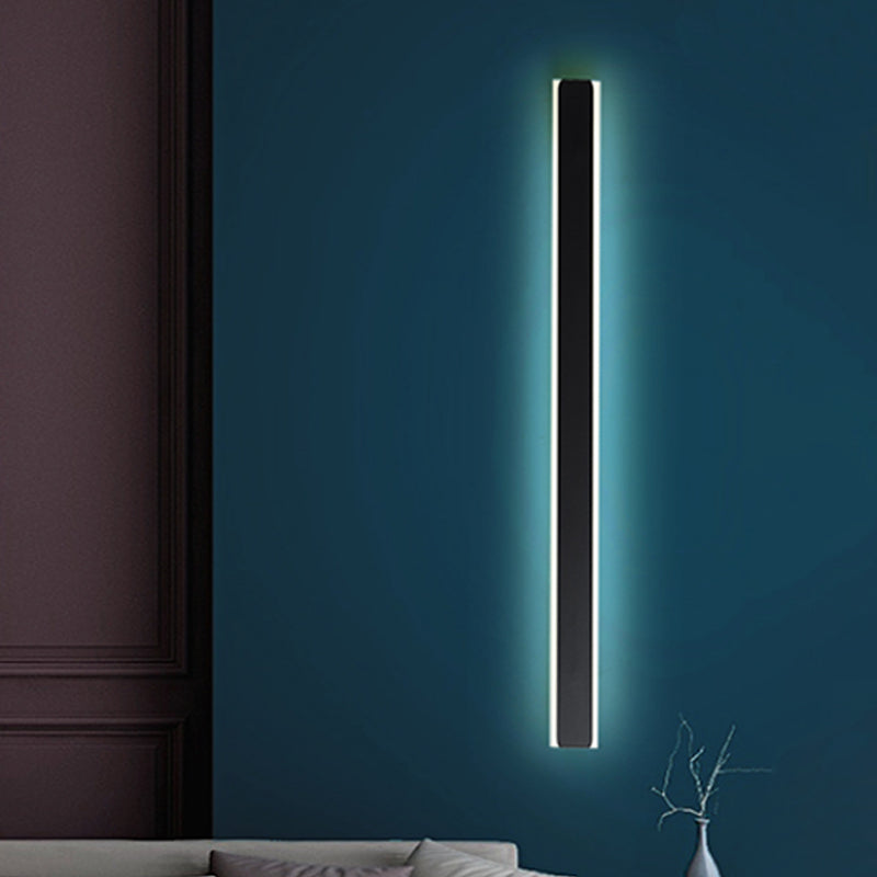 Minimalist Led Wall Sconce Light In Black/White - Perfect For Bedchamber