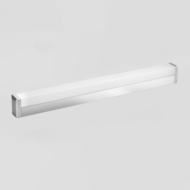 Modern Led Silver Vanity Wall Sconce Light In Warm/White For Bathroom