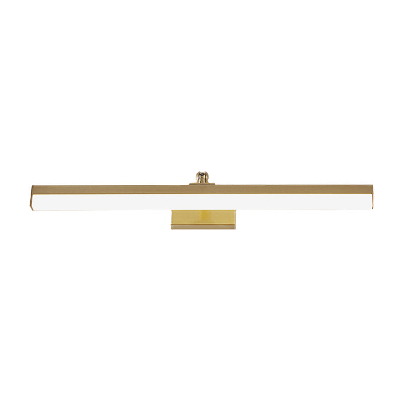 Sleek Brass Led Wall Mounted Vanity Light Fixture