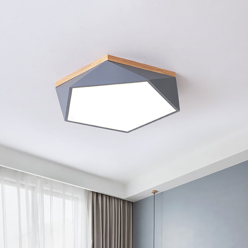 Iron Flush Mount LED Ceiling Lamp with Modernist Design - 16.5"/20.5" Width