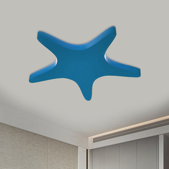 Yellow/Orange/Blue LED Cartoon Star Ceiling Light for Kids Room