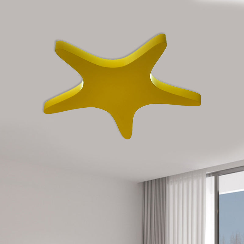 Yellow/Orange/Blue LED Cartoon Star Ceiling Light for Kids Room