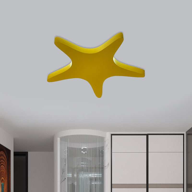 Yellow/Orange/Blue LED Cartoon Star Ceiling Light for Kids Room