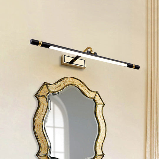 Modern Black Metal Led Vanity Sconce Light For Contemporary Bathroom