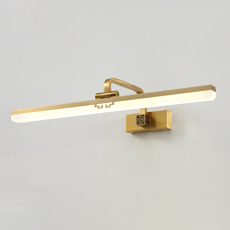 Modern Black/Brass Metal Wall Sconce Led Vanity Light For Dressing Table