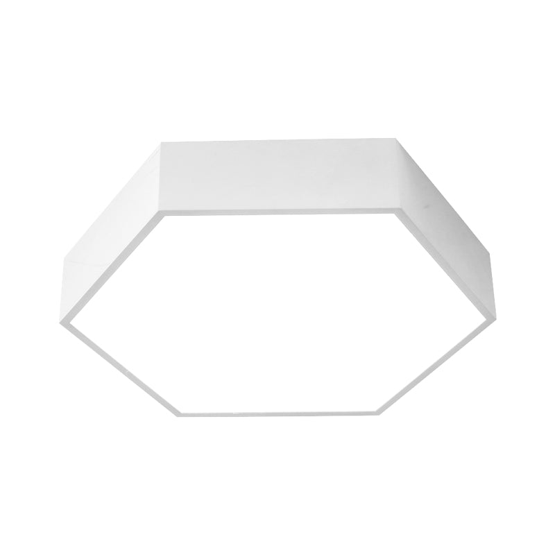 Children's Hexagon LED Flush Ceiling Light in Macaroon Acrylic: Red/Yellow/Green Flush Mount Lighting