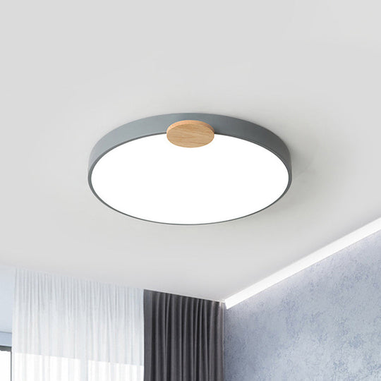 Nordic Metallic LED Flushmount Ceiling Light in Grey - Available in 3 Sizes