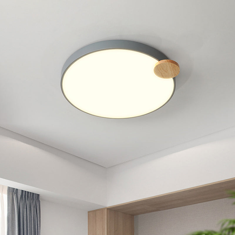 Nordic Metallic LED Flushmount Ceiling Light in Grey - Available in 3 Sizes