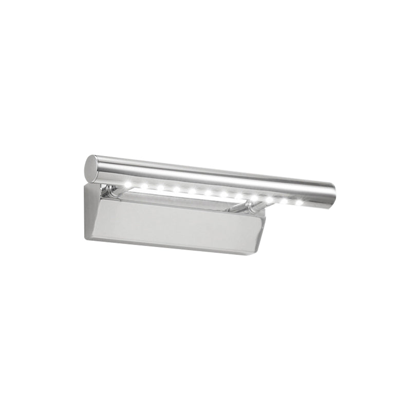 Modern Metal Led Vanity Light In Chrome With Warm/White