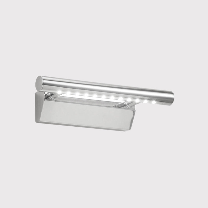 Modern Metal Led Vanity Light In Chrome With Warm/White