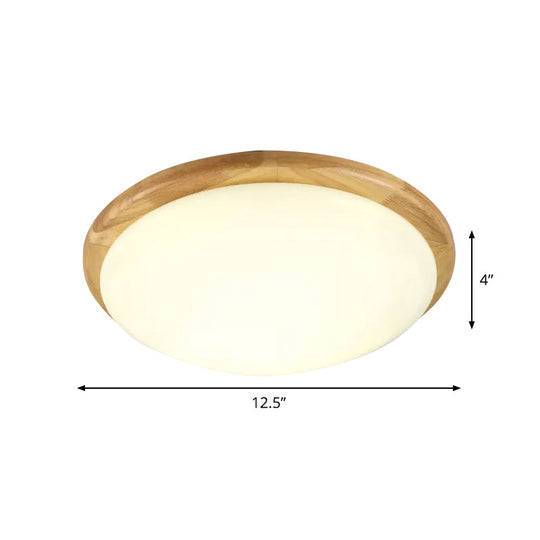 Modern LED Close to Ceiling Lamp White Dome Flush Mount Fixture with Acrylic Shade