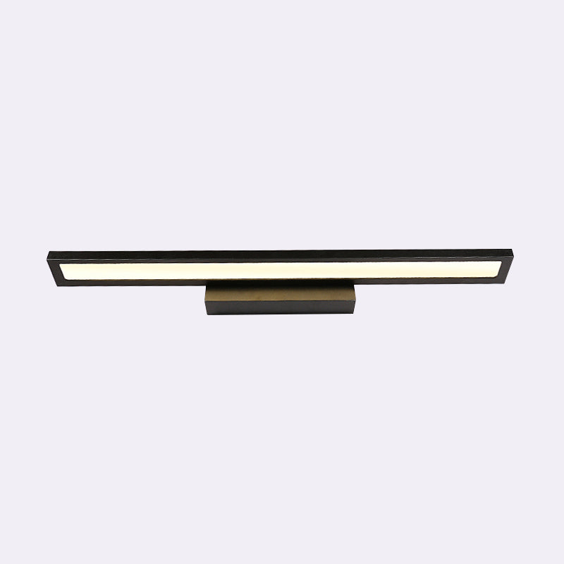 Modern Metal Led Bathroom Wall Sconce In Black/Silver 16/23.5 L - Elegant Vanity Lighting Ideas