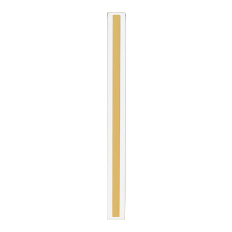 Stripe Sconce Light Fixture: Contemporary Metallic Led Outdoor Wall Lamp In Gold Warm/White